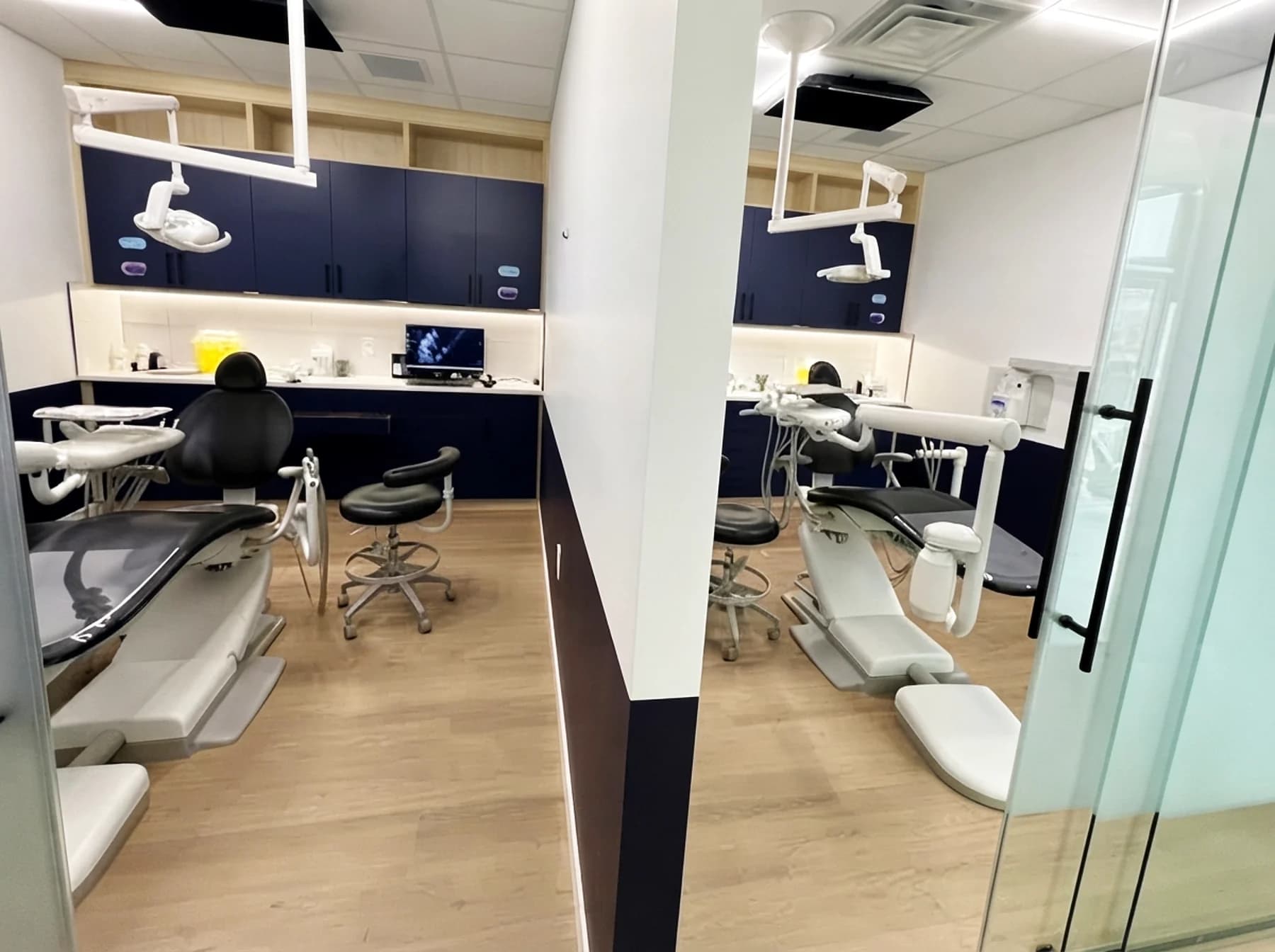 Multiple private dental treatment suites at Cy Becker Dental in Edmonton, Alberta